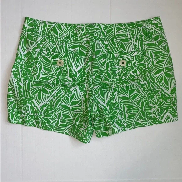 Lilly Pulitzer Callahan Shorts In Kelly Green & White - Picture 3 of 7